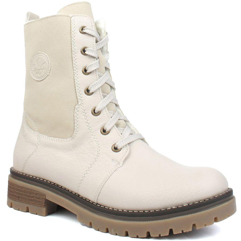 Rieker Womens Beige Casual Booties 70730-60 | Vilbury London