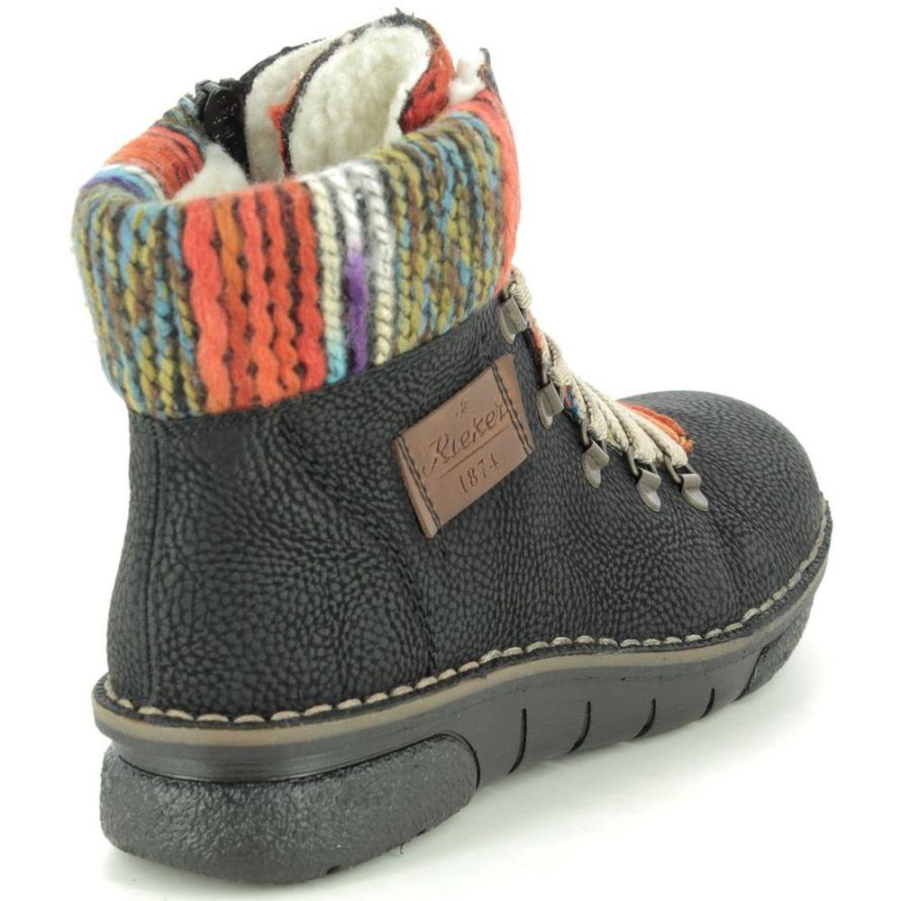 Rieker Womens Black Casual Booties 73343-00 | Vilbury London
