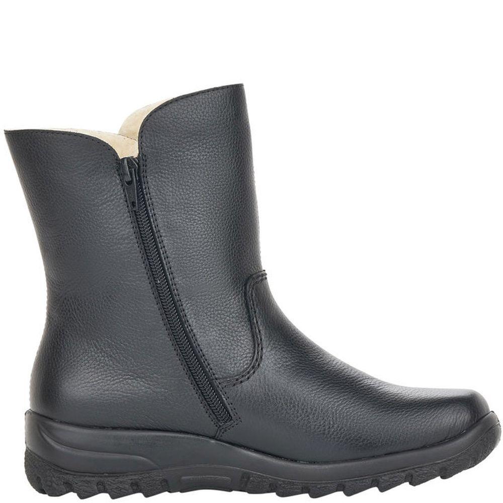 Rieker Womens Black Casual Leather Boots Z7172-00 | Vilbury London