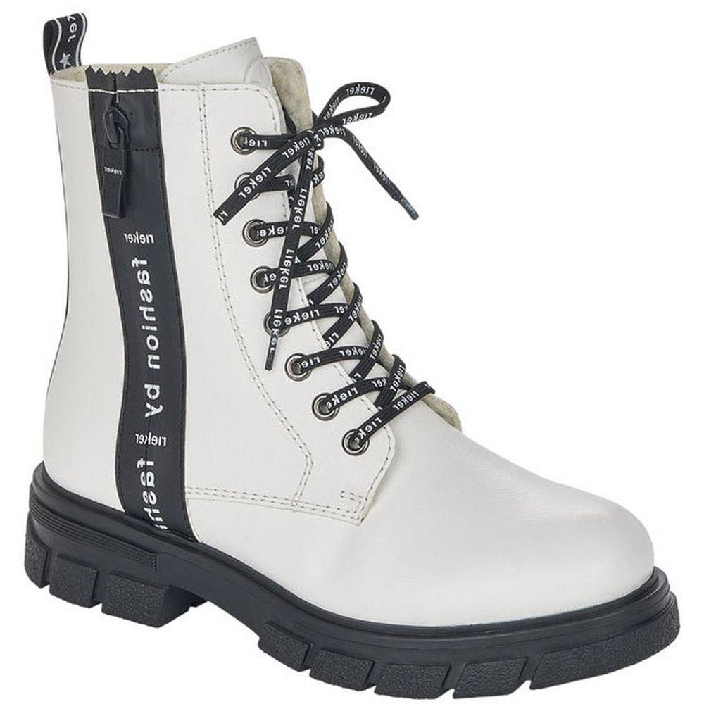 Rieker Womens White Casual Booties Z9111-80 | Vilbury London