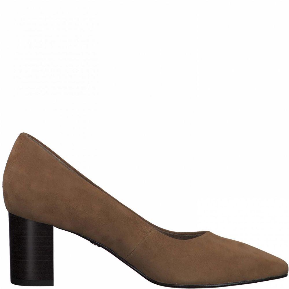 Tamaris Womens Brown Elegant Leather Heels 1-22416-27 310 | Vilbury London