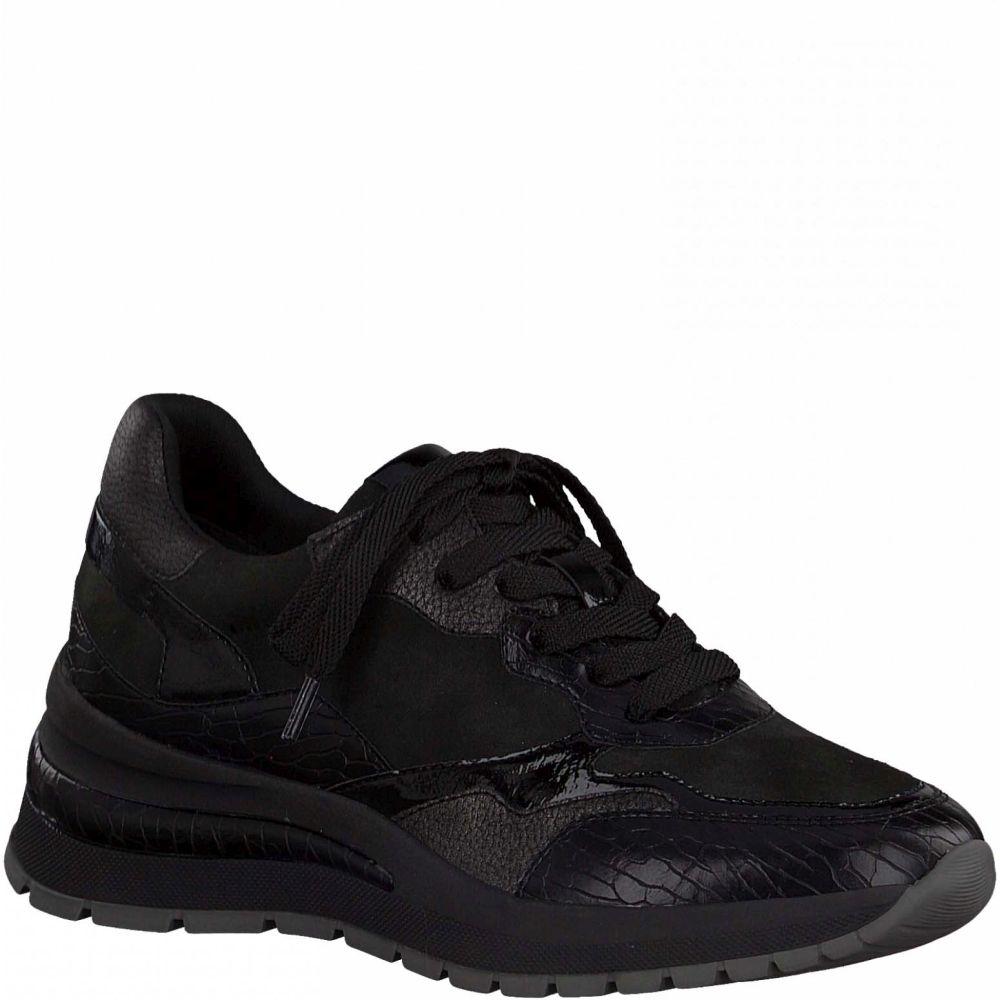 Tamaris Womens Black Casual Trainers 1-23704-27 098 | Vilbury London