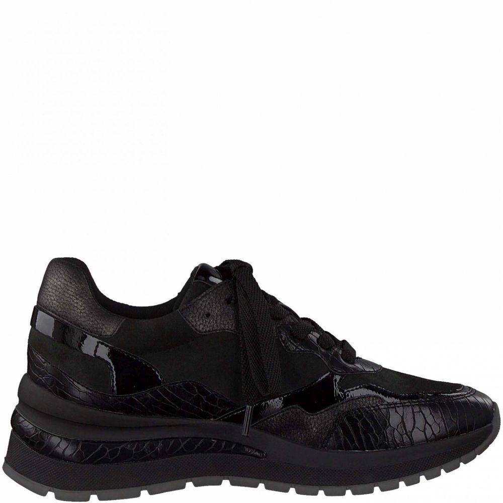 Tamaris Womens Black Casual Trainers 1-23704-27 098 | Vilbury London