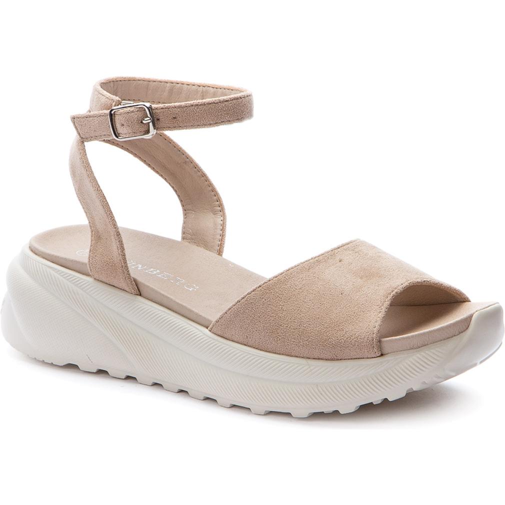 Grunberg Womens Beige Casual Wedge Sandals 117567-03-02 | Vilbury London