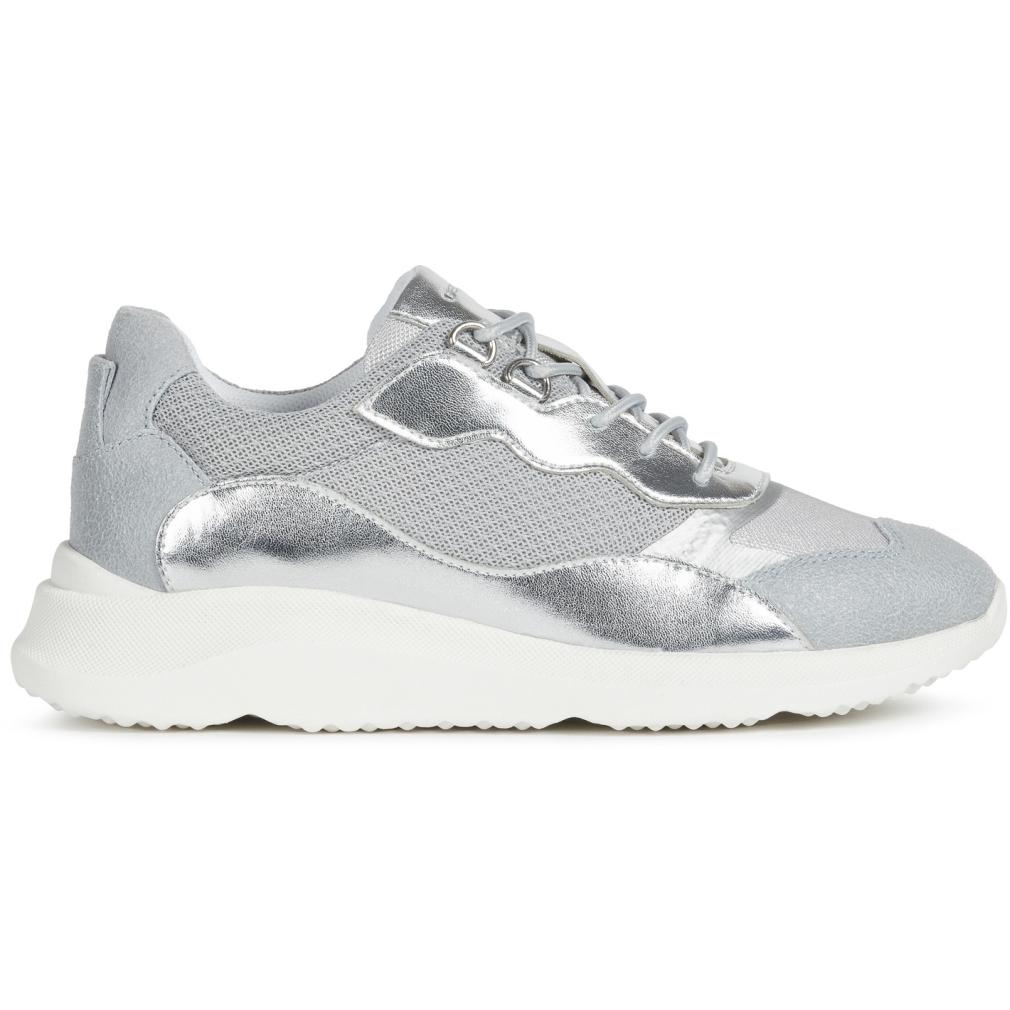 Geox Womens D Diodiana Silver Ice Trainers D15Nxg 0Bn77 C1290 | Vilbury London