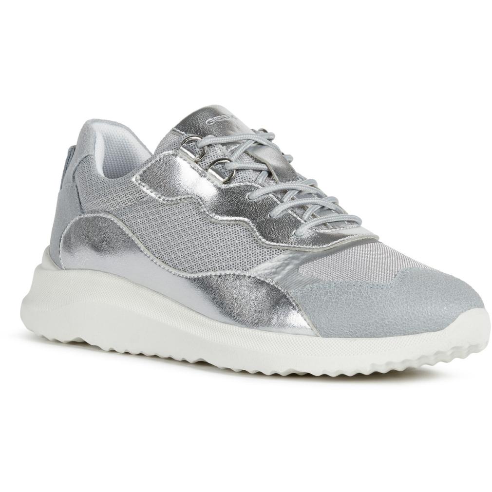 Geox Womens D Diodiana Silver Ice Trainers D15Nxg 0Bn77 C1290 | Vilbury London