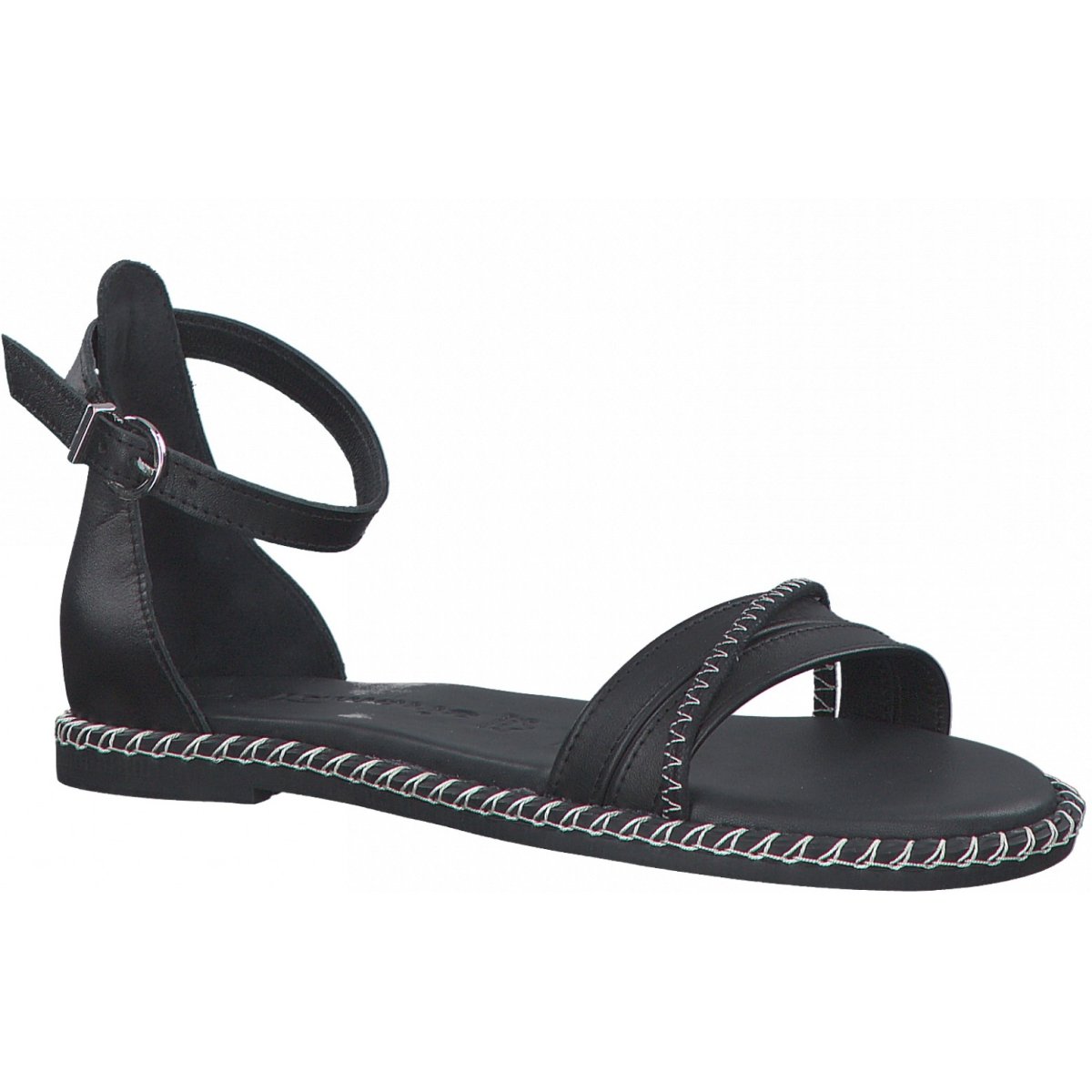 Tamaris Womens Black Casual Low Heels Sandals 28112 001  | Vilbury London