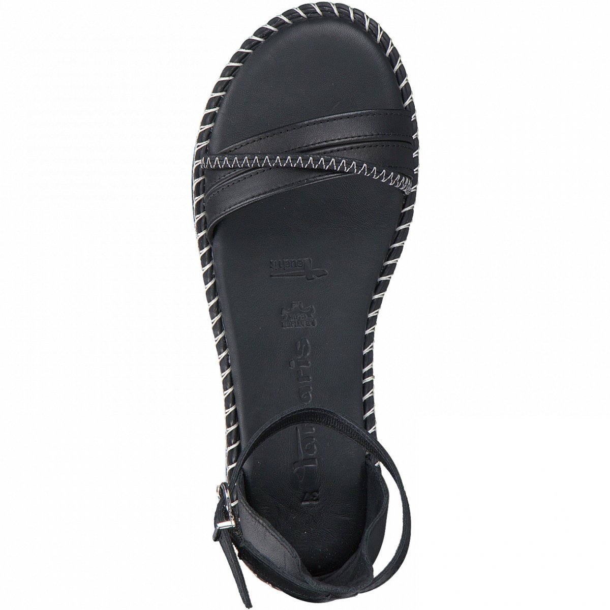 Tamaris Womens Black Casual Low Heels Sandals 28112 001  | Vilbury London