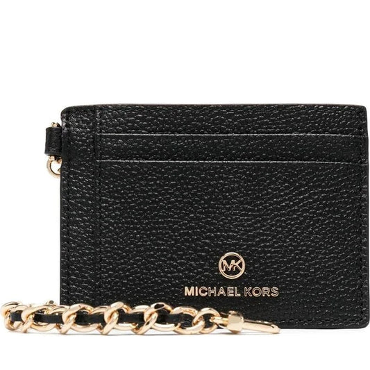 Michael Kors womens Black sm id chain card holder | Vilbury London