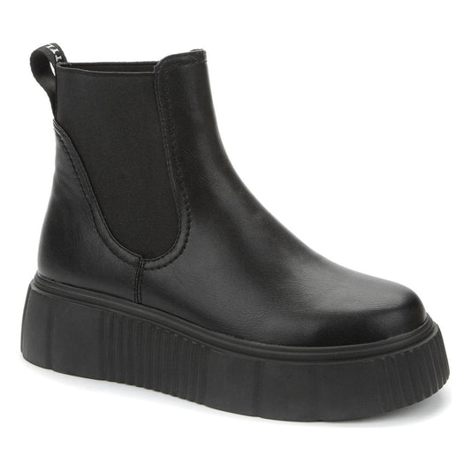 Betsy womens black casual closed booties | Vilbury London