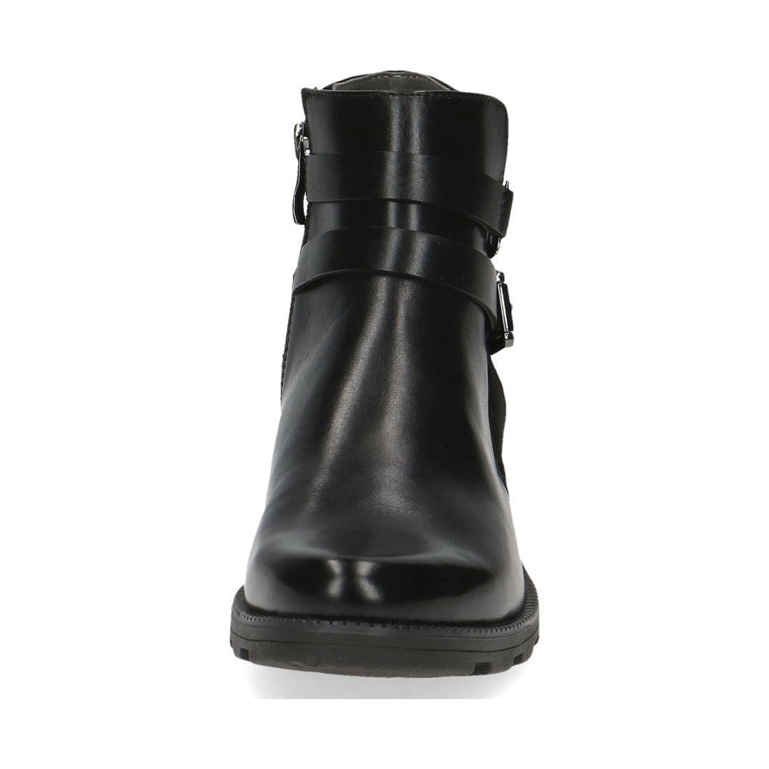 Caprice womens black comb casual closed booties | Vilbury London