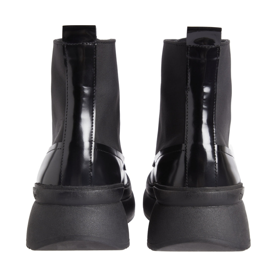 Calvin Klein mens triple black lace up boot mix | Vilbury London