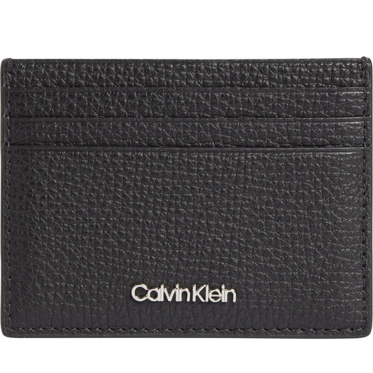 Calvin Klein mens black minimalism cardholder | Vilbury London