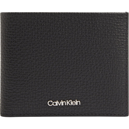 Calvin Klein mens black minimalism 5cc coin wallets | Vilbury London