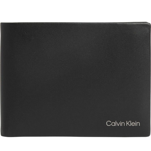 Calvin Klein mens black concise 5cc coin wallets | Vilbury London