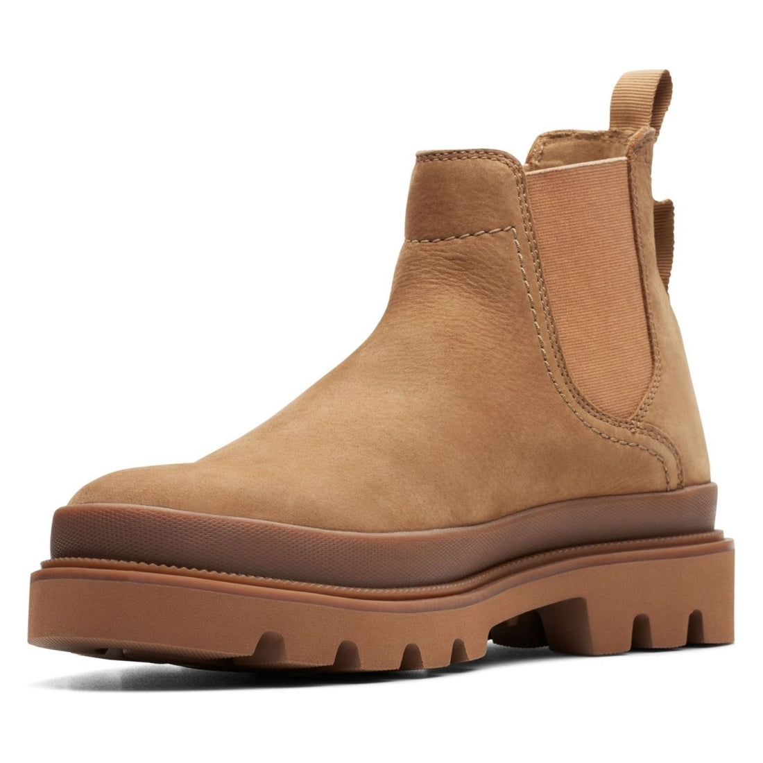 Clarks mens beige badell top booties | Vilbury London