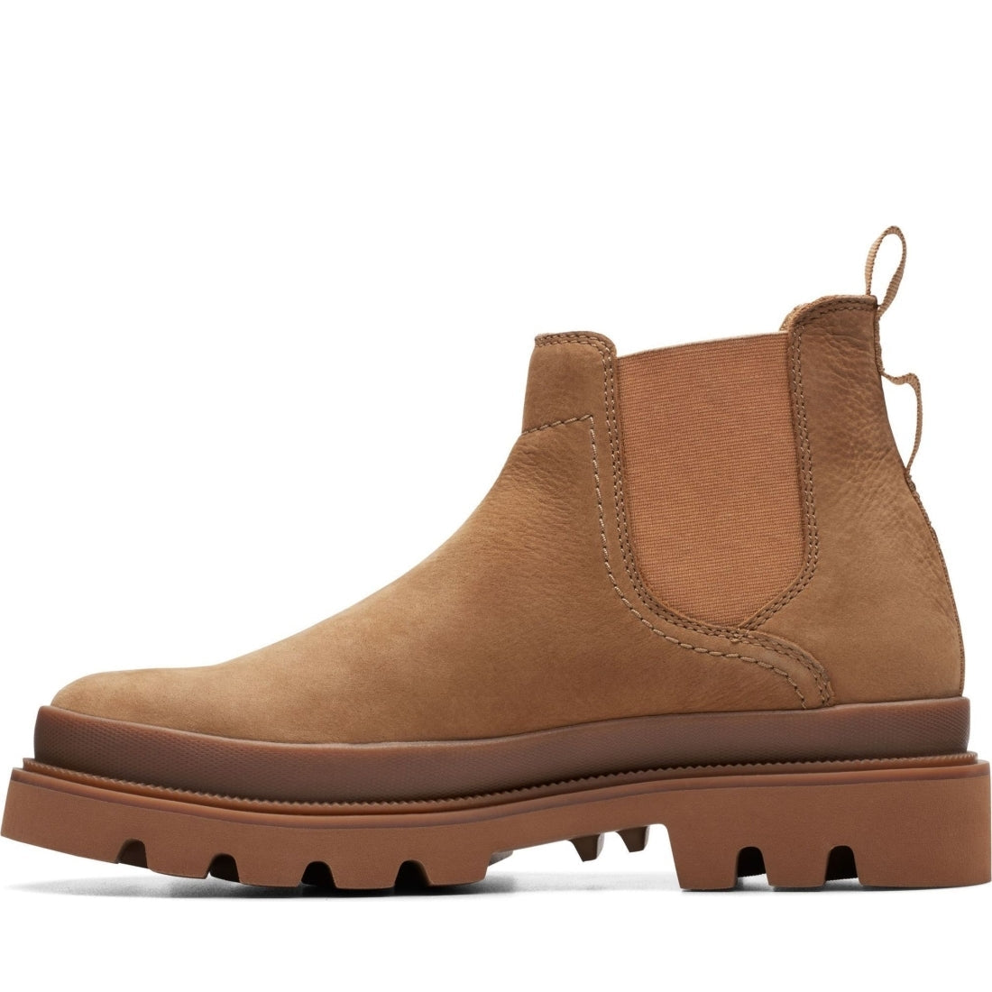 Clarks mens beige badell top booties | Vilbury London