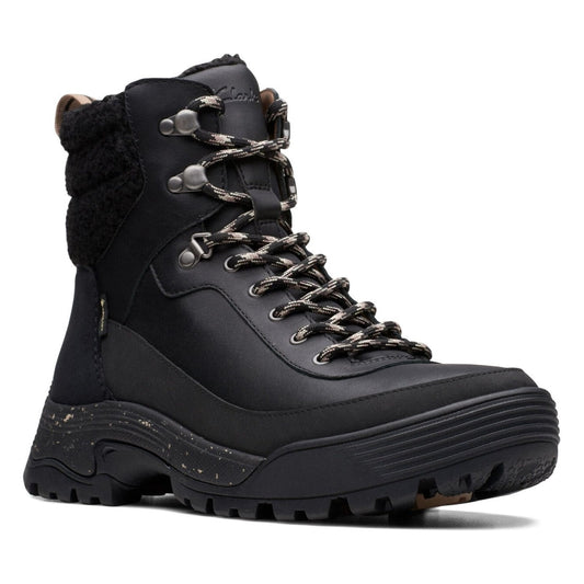 Clarks womens black atlhiketop gtx booties | Vilbury London
