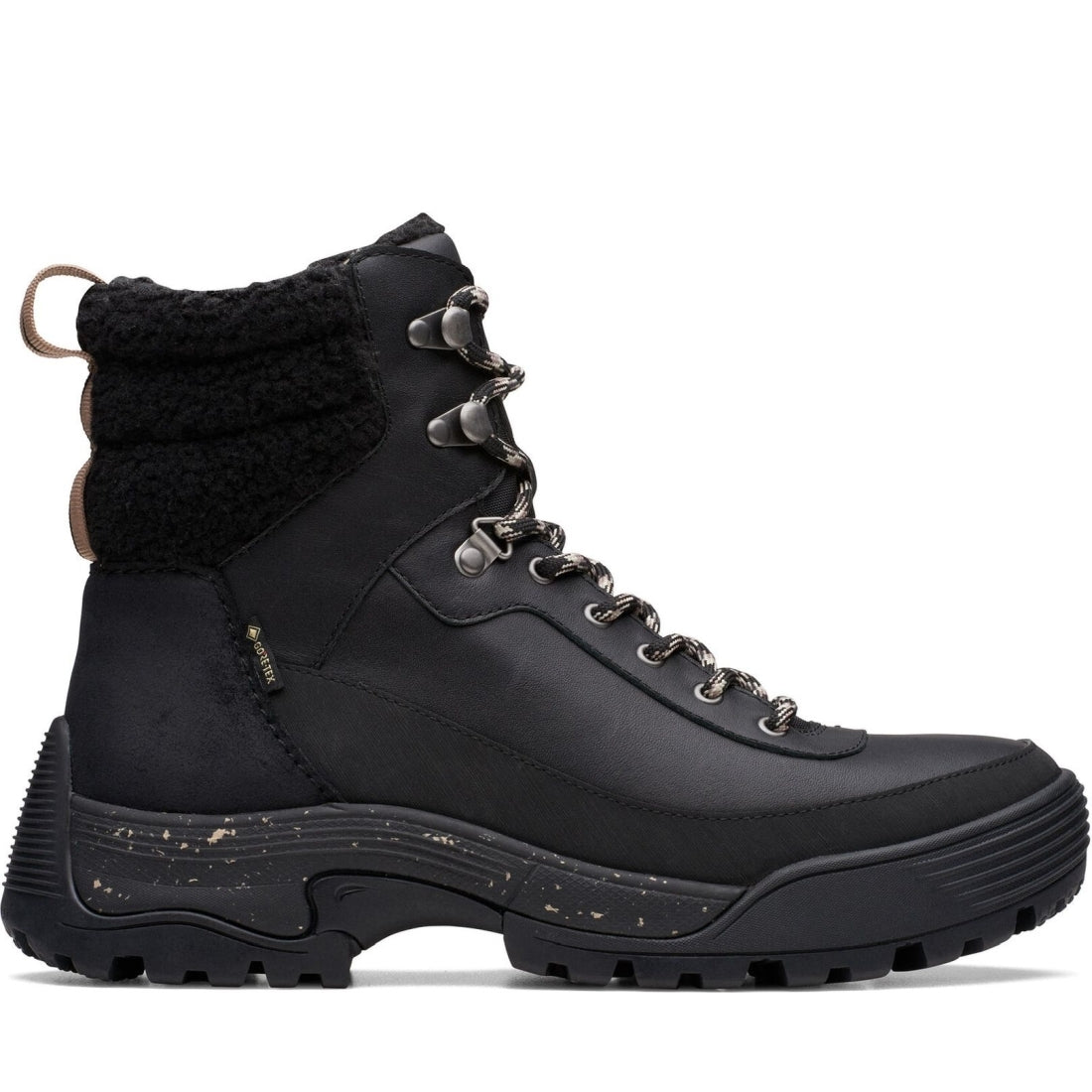 Clarks womens black atlhiketop gtx booties | Vilbury London