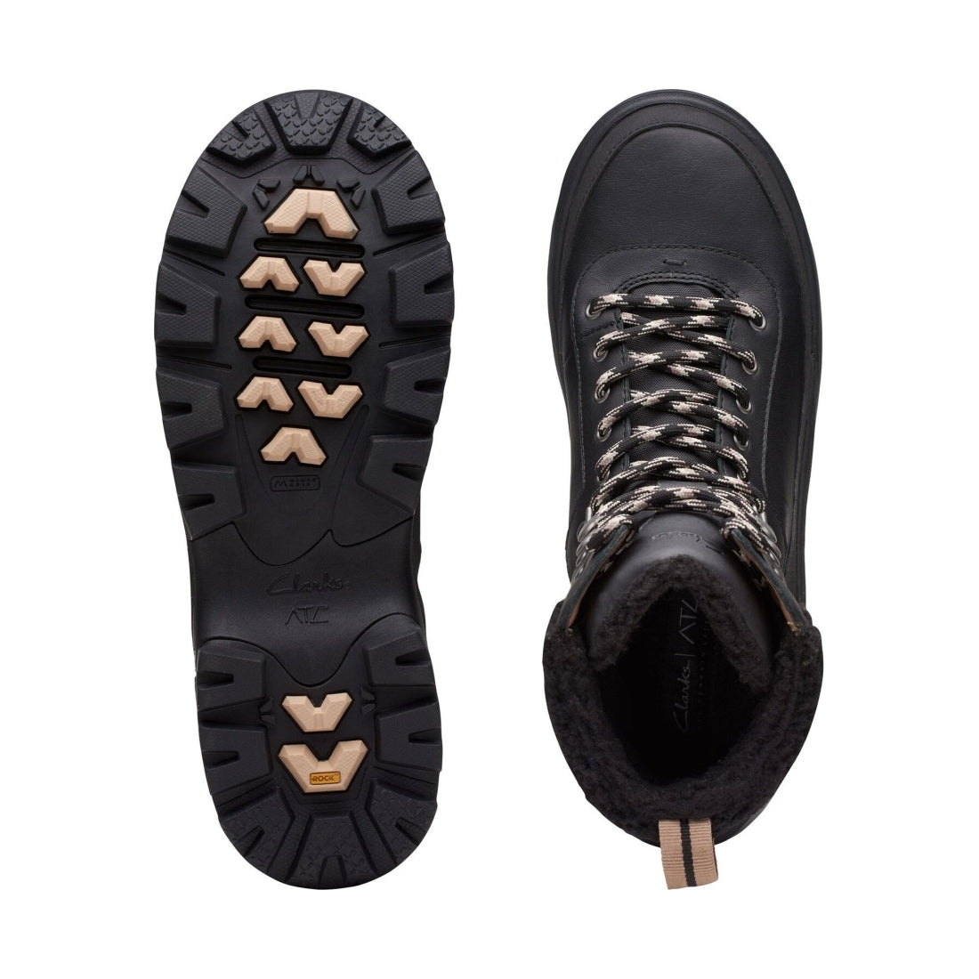 Clarks womens black atlhiketop gtx booties | Vilbury London