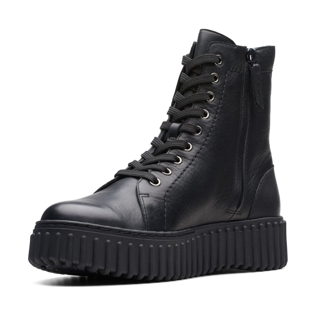 Clarks womens black torhill rise booties | Vilbury London