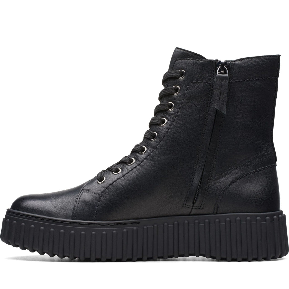 Clarks womens black torhill rise booties | Vilbury London