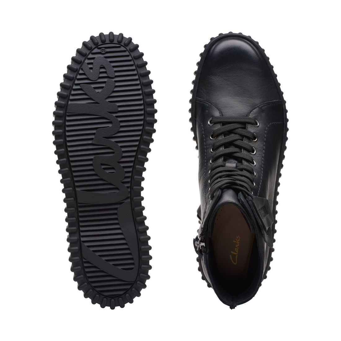 Clarks womens black torhill rise booties | Vilbury London