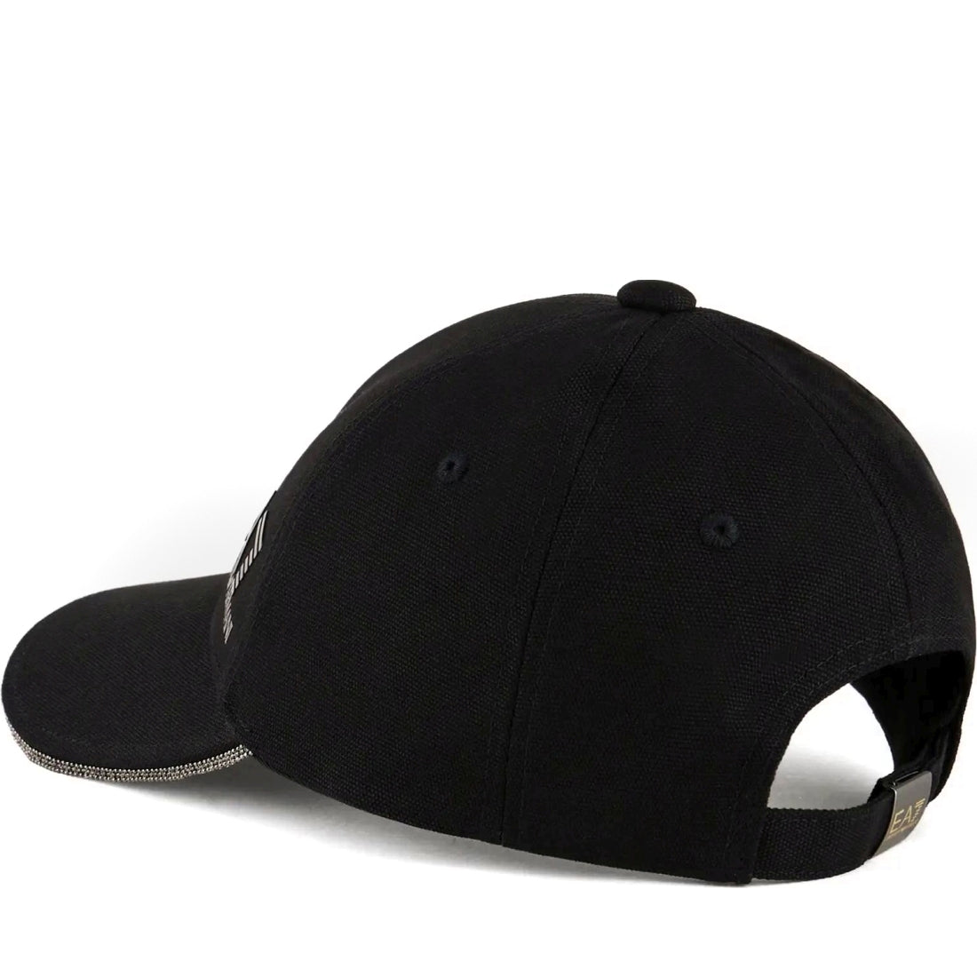 EA7 womens black gun metal casual baseball hat | Vilbury London