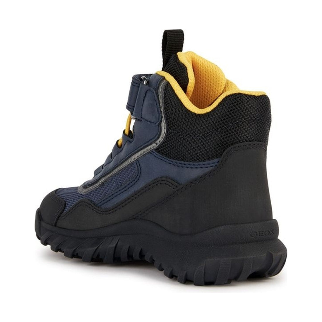 Geox boys navy, yellow simbyos abx booties | Vilbury London