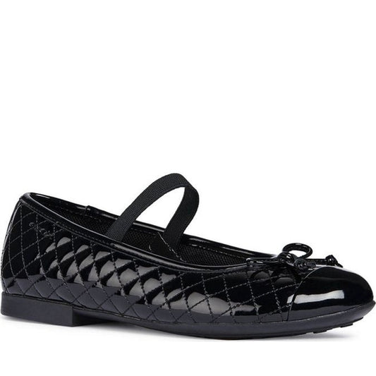 Geox girls black plie ballerinas | Vilbury London