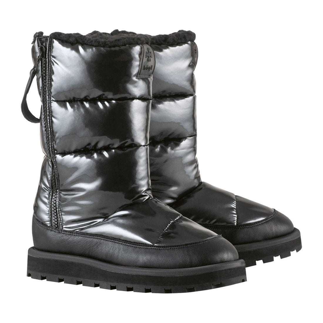 Hogl womens black apres ski boots | Vilbury London