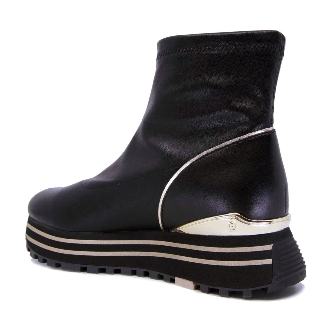 Liu Jo womens black maxi wonder 64 booties | Vilbury London