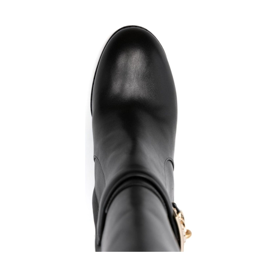 Michael Kors womens black hamilton heeled boot | Vilbury London