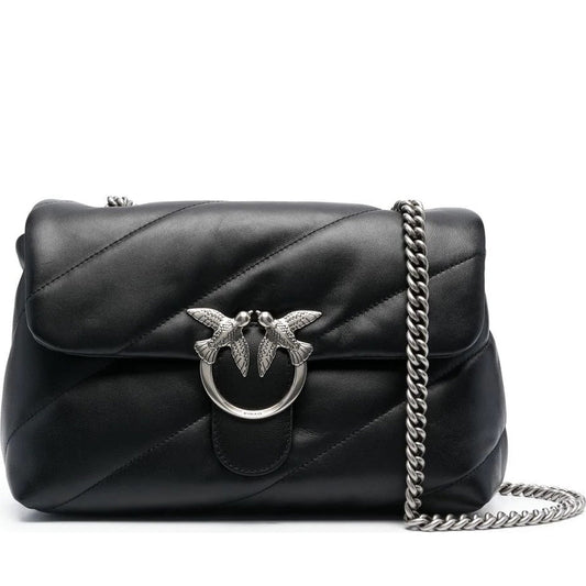 PINKO womens black love puff classic cl sheep shoulder bag | Vilbury London