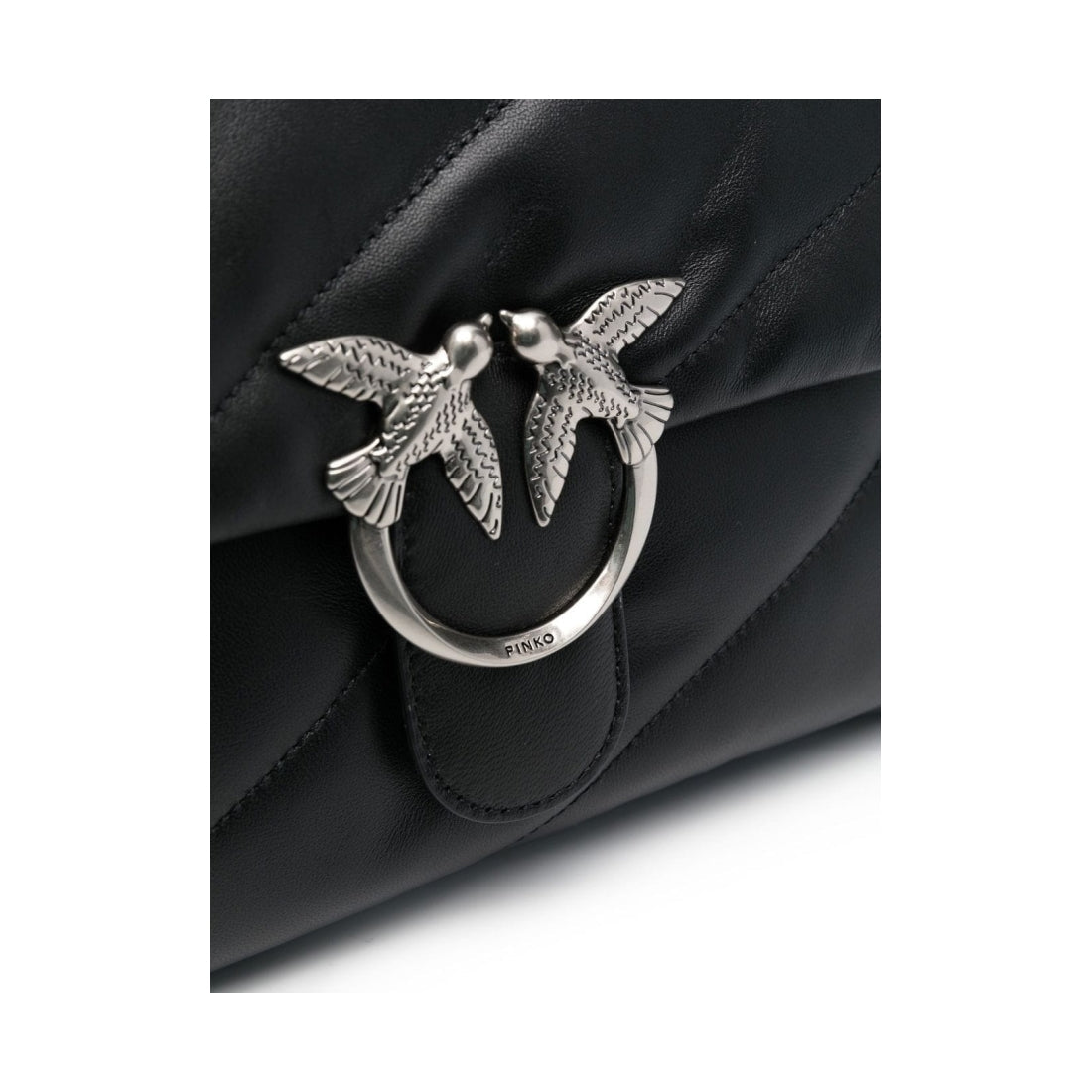 PINKO womens black love puff classic cl sheep shoulder bag | Vilbury London