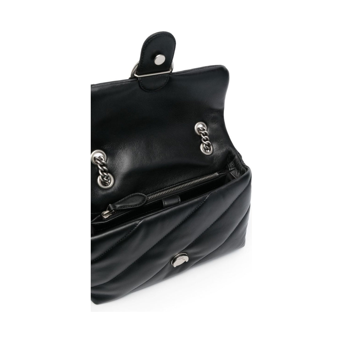 PINKO womens black love puff classic cl sheep shoulder bag | Vilbury London