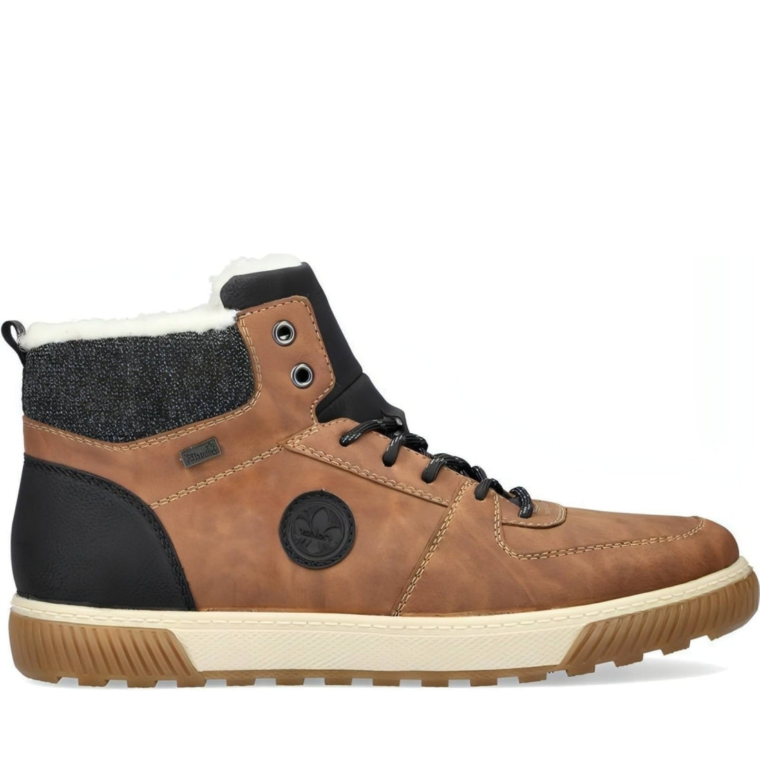 Rieker mens brown casual closed booties | Vilbury London