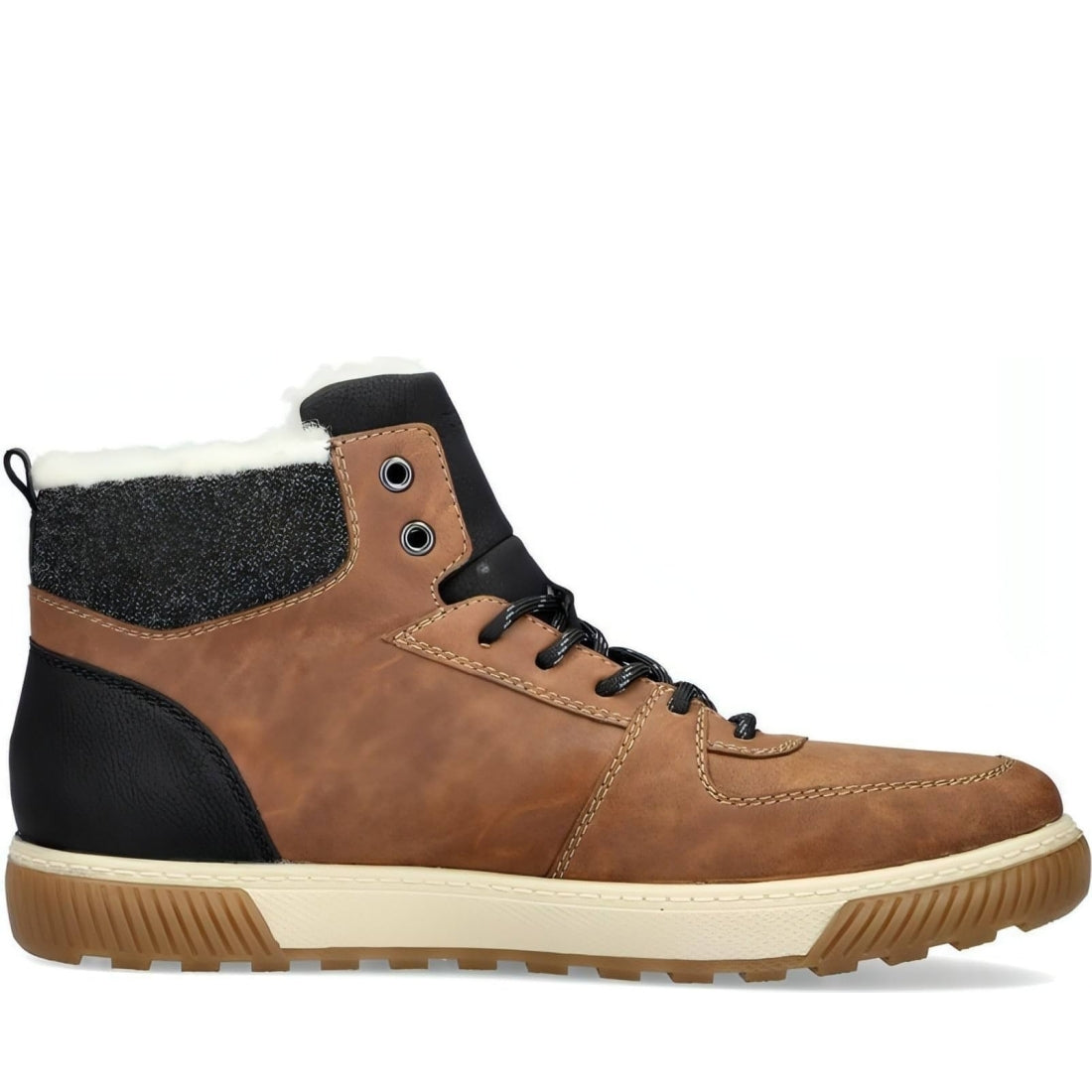 Rieker mens brown casual closed booties | Vilbury London
