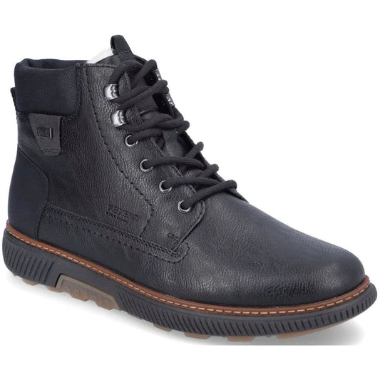 Rieker mens black casual closed booties | Vilbury London