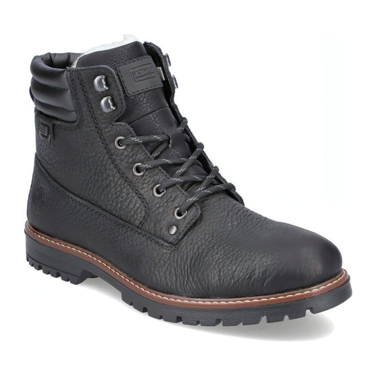 Rieker mens black casual closed booties | Vilbury London