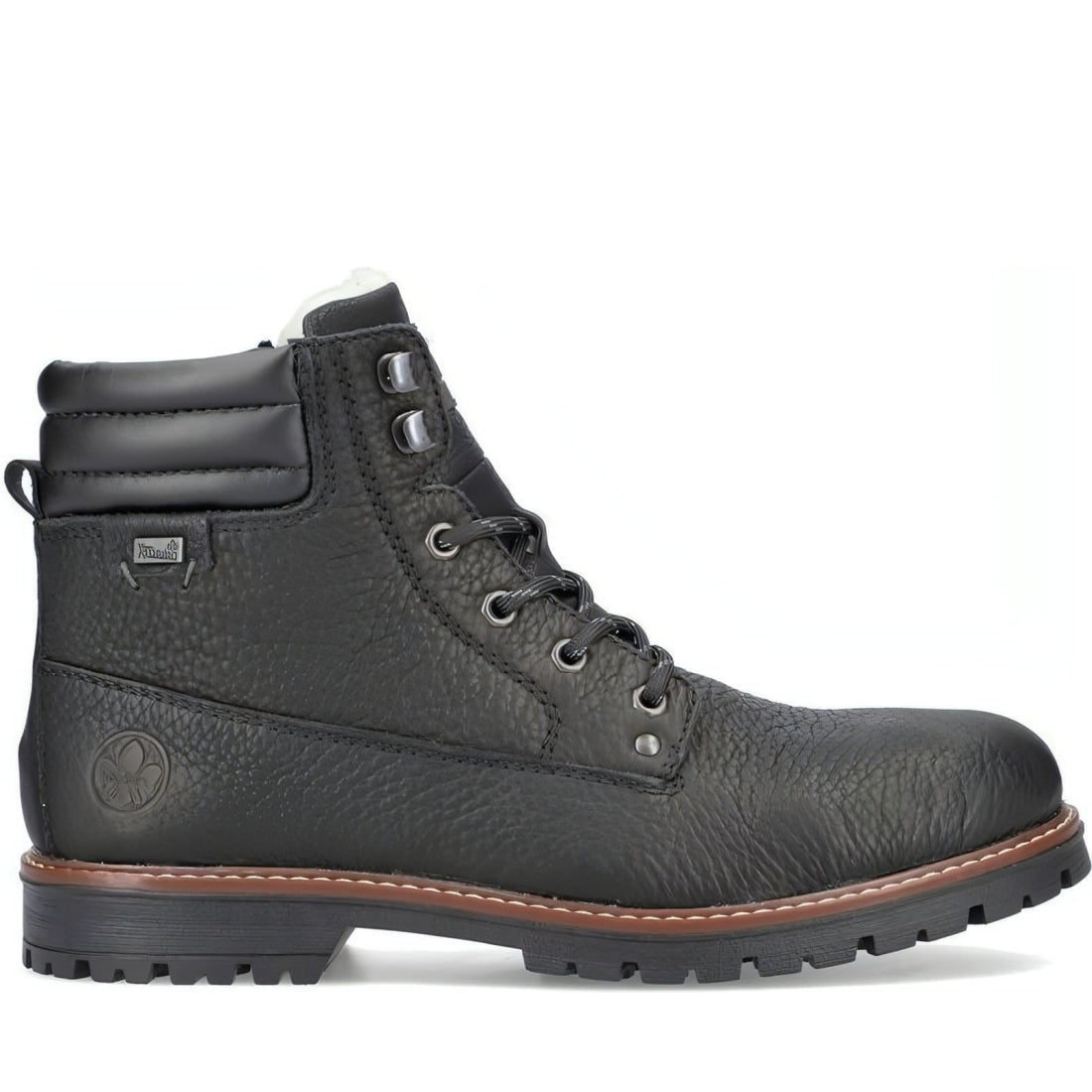 Rieker mens black casual closed booties | Vilbury London