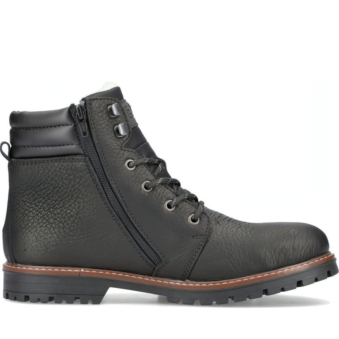 Rieker mens black casual closed booties | Vilbury London