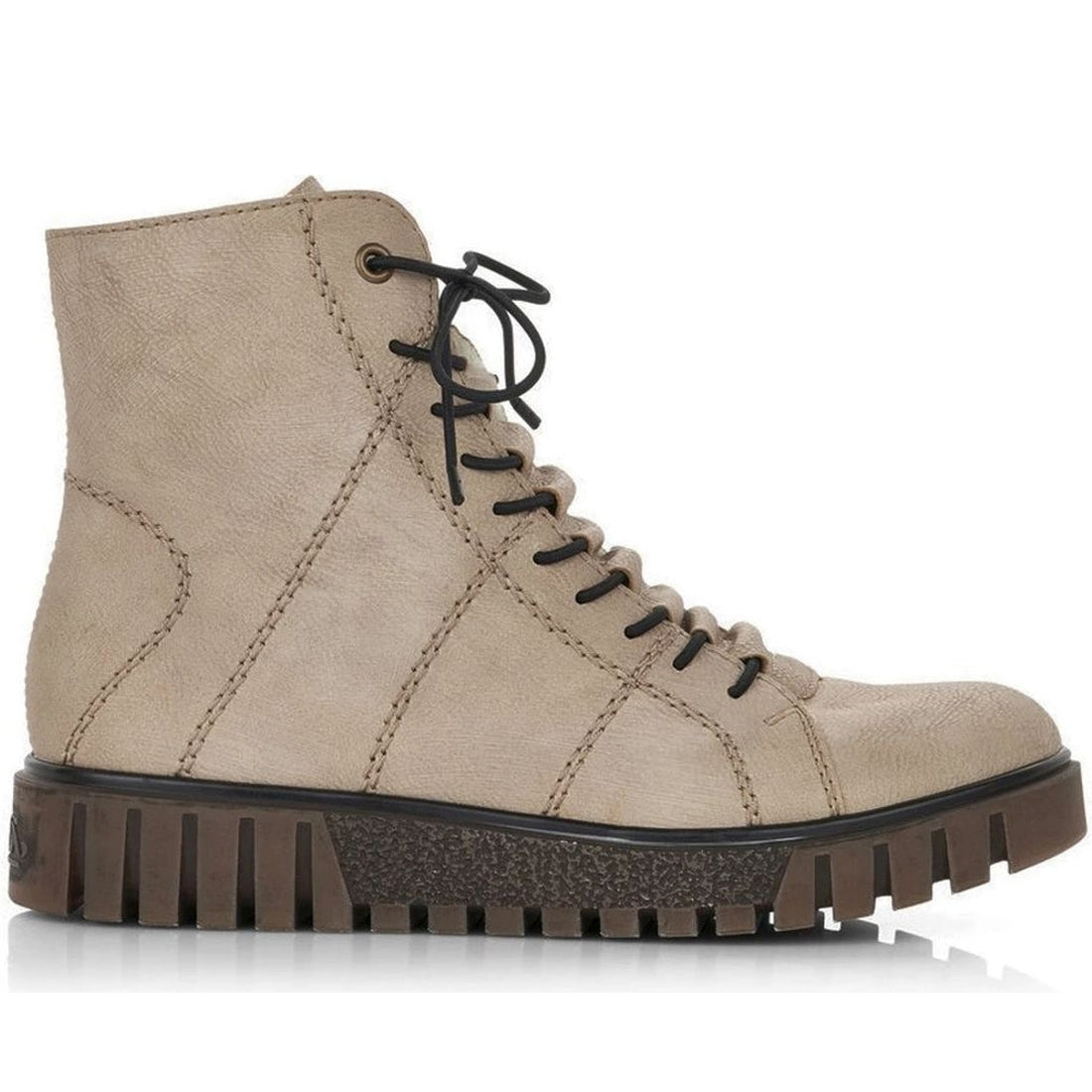 Rieker womens beige casual closed booties | Vilbury London