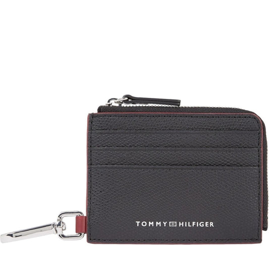 Tommy Hilfiger mens black struc cc wizip wallets | Vilbury London