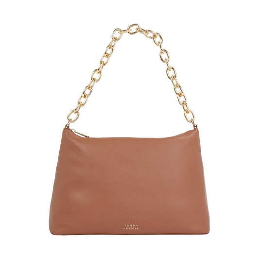 Tommy Hilfiger womens cognac casual chic shoulder bag | Vilbury London