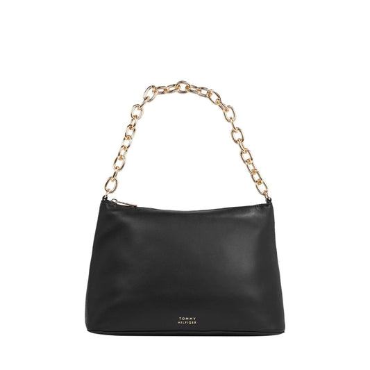 Tommy Hilfiger womens black casual chic shoulder bag | Vilbury London