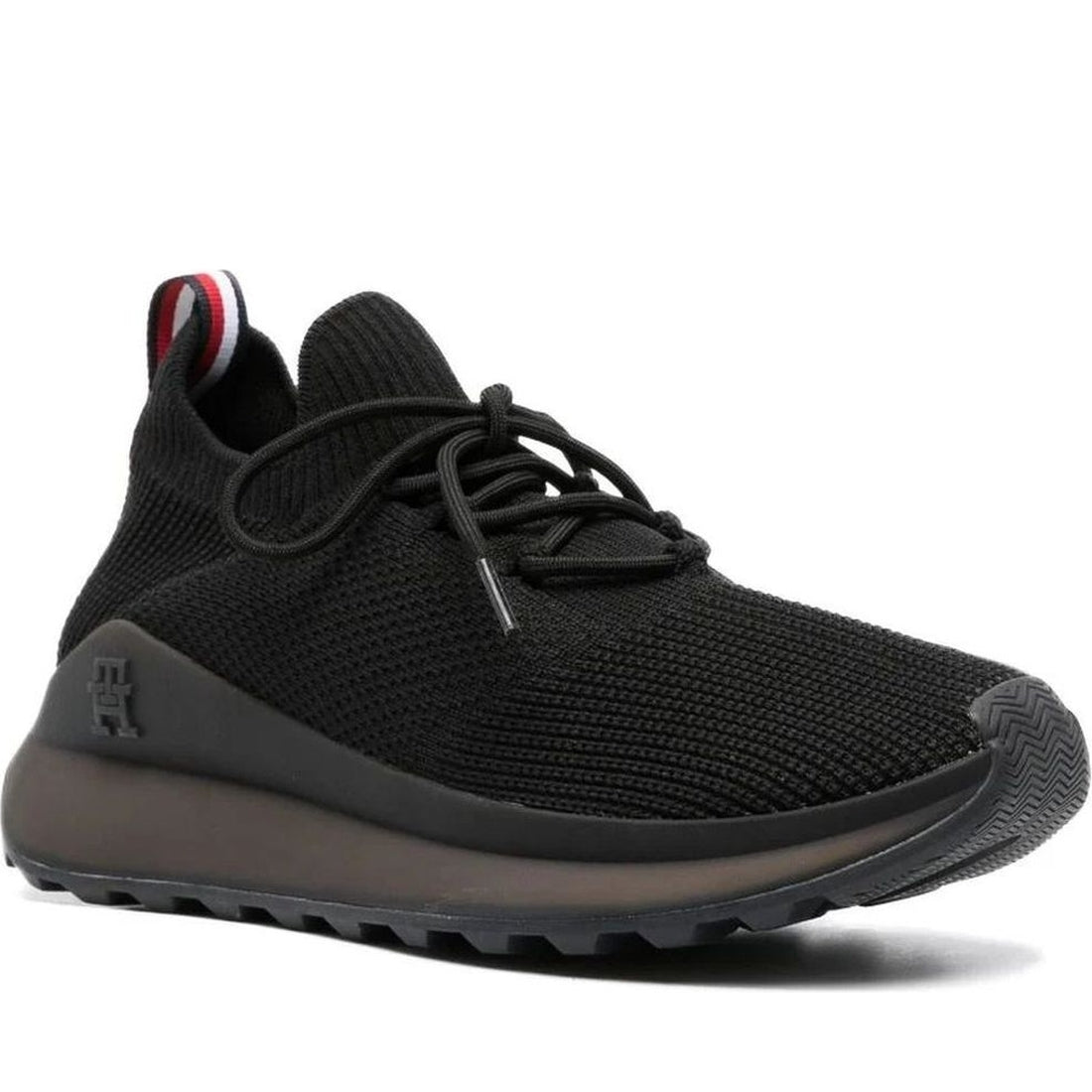 Tommy hilfiger tobias on sale knit trainer in black