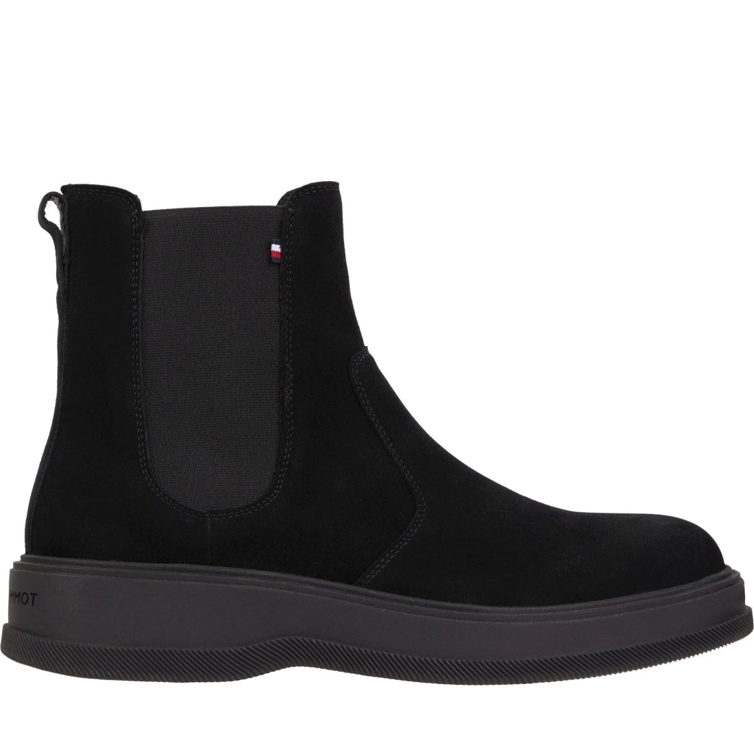 Tommy Hilfiger mens black everyday core chelsea booties | Vilbury London