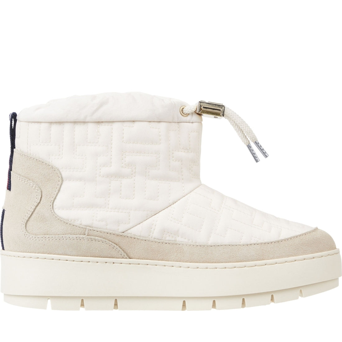 Tommy Hilfiger womens ancient white monogram snowboot | Vilbury London