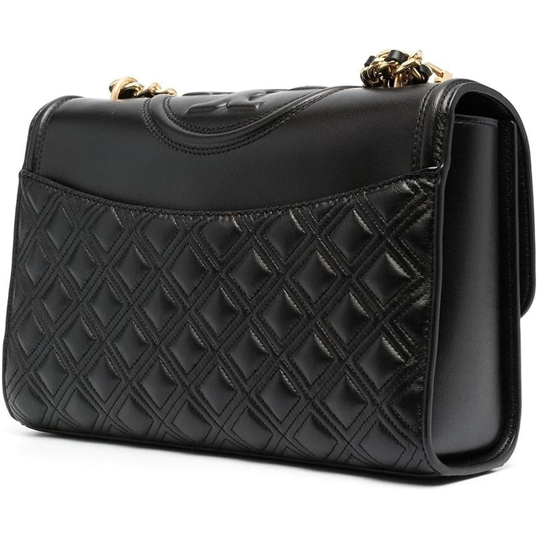 Tory Burch womens black fleming shoulder bag | Vilbury London